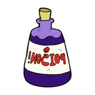 comic cartoon bottle of poison