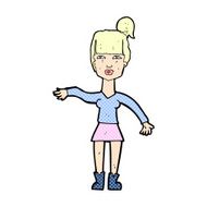 comic cartoon woman making dismissive gesture