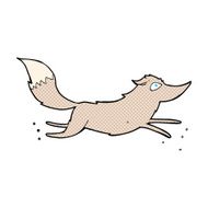 comic cartoon wolf running