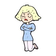 comic cartoon annoyed woman N7