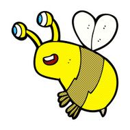 comic cartoon happy bee N2
