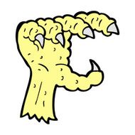 comic cartoon bird claw