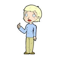 comic cartoon woman giving thumbs up symbol N3