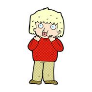 comic cartoon worried boy N2
