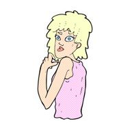 comic cartoon surprised woman N6