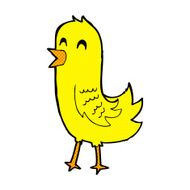 comic cartoon happy bird