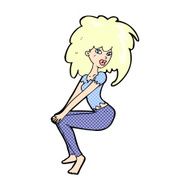 comic cartoon woman with big hair