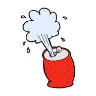 comic cartoon fizzing soda can