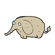 comic cartoon sad little elephant