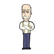 comic cartoon annoyed old man N2