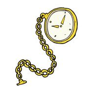 comic cartoon gold watch