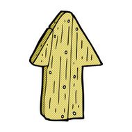 comic cartoon wooden direction arrow N2