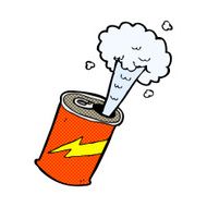 comic cartoon fizzing soda can N2