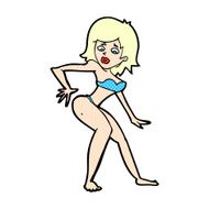 comic cartoon woman in bikini N3