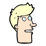 comic cartoon shocked male face