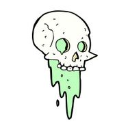 gross halloween skull comic cartoon