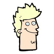 comic cartoon happy man face