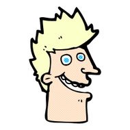 comic cartoon happy man face N2