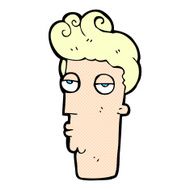 comic cartoon bored man&#039;s face