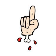 comic cartoon pointing halloween hand