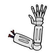 comic cartoon robot arm N2