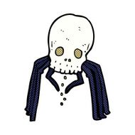 comic cartoon spooky skull spider