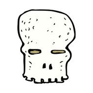 comic cartoon spooky skull N6