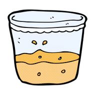comic cartoon glass of rum