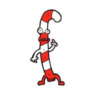 comic cartoon dancing christmas candy cane N2