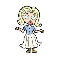 comic cartoon confused girl