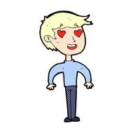 comic cartoon man in love