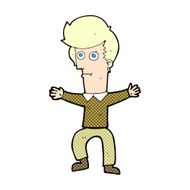 comic cartoon startled man N5