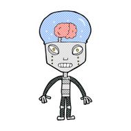 comic cartoonw weird robot