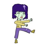 comic cartoon zombie girl