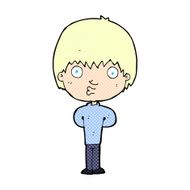 comic cartoon whistling boy