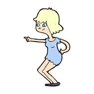 comic cartoon girl pointing