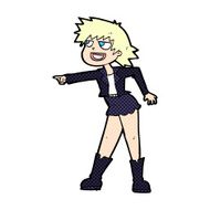 comic cartoon woman pointing N3