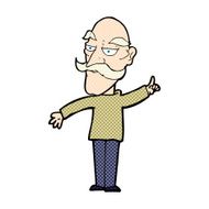 comic cartoon old man telling story