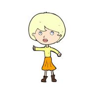 comic cartoon woman asking question