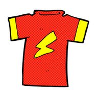 comic cartoon t shirt with lightning bolt