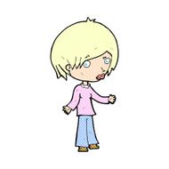 comic cartoon confused woman N2