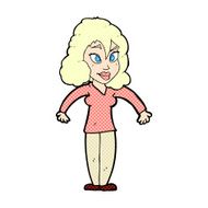 comic cartoon woman shrugging shoulders N12