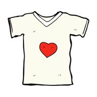 comic cartoon t shirt with love heart