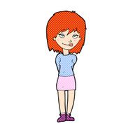 comic cartoon happy woman N8