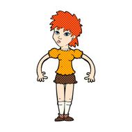 comic cartoon curious woman N2