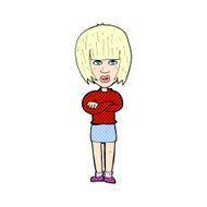 comic cartoon annoyed woman N8