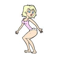 comic cartoon woman in lingerie N3