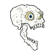 comic cartoon scary skull N2