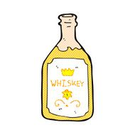 comic cartoon whiskey bottle N2