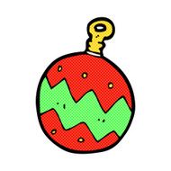 comic cartoon christmas bauble